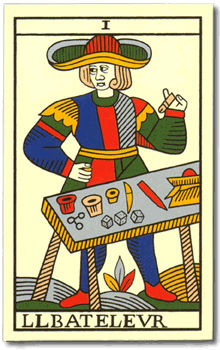 La carte du Bateleur by Jean-Noblet, created by Jean-Claude Flornoy