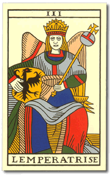 Tarot de Marseille card representing the Empress