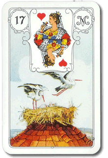 Stork card from the Little Lenormand game
