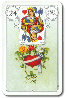 Card representing the heart of the Little Lenormand game